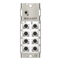 Balluff BNI00AJ Hub IO-Link analogique 8 ports 16 bits IP67, module E/S à distance haute résolution sans alimentation séparée pour applications industrielles
