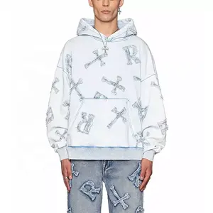 Sweats à capuche élégants à manches longues pour hommes en coton polaire vêtements d'hiver chauds pull à capuche décontracté à la mode sweat-shirt à la mode - Product Image 1