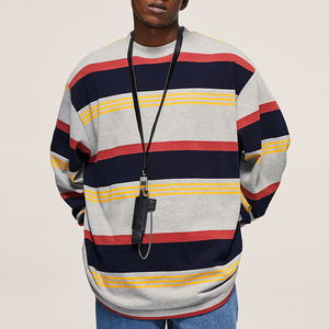 Venta al por mayor de alta calidad 400G sudadera de algodón pesado para los hombres de cuello redondo personalizado sudaderas con capucha de lana de color sólido círculo básico 100% primavera - Product Image 1