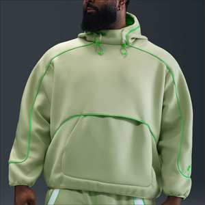 Sweat à capuche épais et ample en coton premium avec fermeture éclair pour homme, brodé, écologique, respirant, automne, haute qualité - Product Image 5