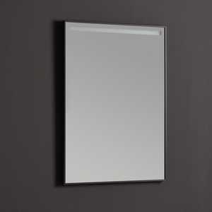 50x70 LED Bathroom <b>Mirror</b> with Matt Black Frame and Backlit Band - Product Image 4
