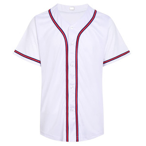 Maillot de baseball personnalisé chemise de softball boutonnée en maille style jeune design par sublimation à séchage rapide broderie sergé USA - Product Image 1
