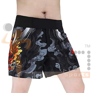 Fabrication professionnelle de bonne qualité Mma Shorts pour hommes Logos personnalisés sublimés hommes séchage rapide léger Mma Shorts - Product Image 4