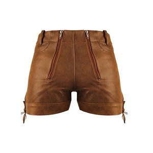 Professional Designed Pakistan Manufacturer <b>Leather</b> <b>Shorts</b> New Solid Color Slim Fit Men <b>Leather</b> <b>Shorts</b> - Product Image 1