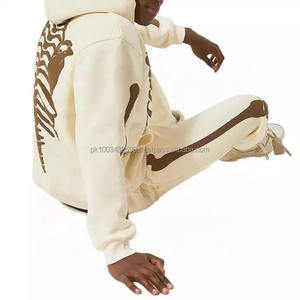 Conjunto de Jogger personalizado para hombre, chándal empalmado, pantalones de dos piezas, chándales deportivos informales - Product Image 3