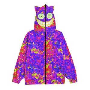 Fabricant personnalisé Sweat à capuche à fermeture éclair surdimensionné en molleton de polyester pour hommes, meilleur design imprimé partout - Product Image 1