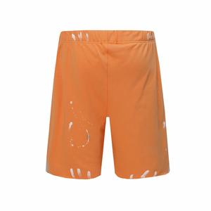 Short en coton vintage personnalisé de haute qualité pour hommes impression bouffante 3D bord brut éponge française lavé à l'acide soleil délavé taille élastique solide - Product Image 3