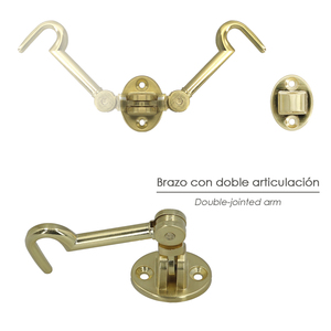 Timbre Multiusos Reforzado con Tornillos de 100 mm en Latón Pulido - Product Image 4