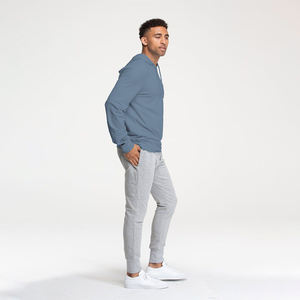 Custom OEM Design Men's Winter Long Solid Front Logo Fleece Pullover <b>Hoodie</b> - Product Image 1