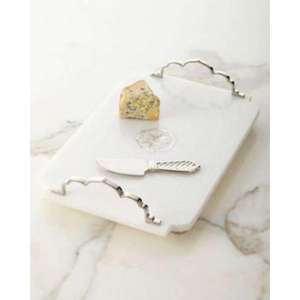 Plateau de service classique en résine blanche avec garniture dorée Design luxueux Poignées faciles à saisir Solution de service robuste et élégante - Product Image 5