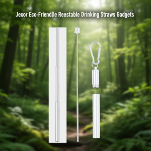 Pailles à boire réutilisables écologiques Jexor Gadgets - Product Image 3