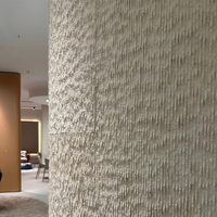 Panneau décoratif mural extérieur en pierre flexible de style design moderne MCM, imperméable, ignifuge, en fibre de polyester souple, pour villa et hôtel