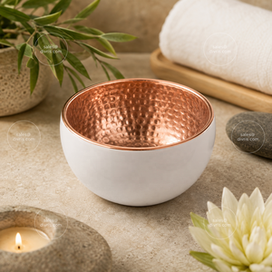 DIVRIS Bol de manucure professionnel en cuivre fait main, design moderne et écologique, emballé en boîte pour les fournitures d'art des ongles à domicile - Product Image 6