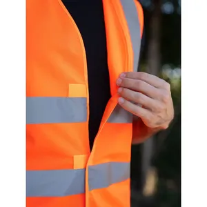 Gilet de sécurité confortable Minden Safety Merchandising avec autocollants et lumières réfléchissants – Produit promotionnel - Product Image 2