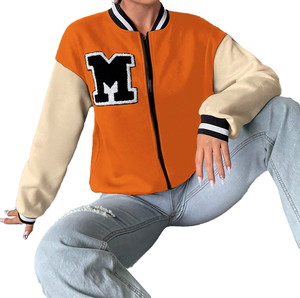 Blouson bombardier mode hommes toile col montant avant logo capuche imperméable vintage avec ambiance urbaine Chicago - Product Image 3