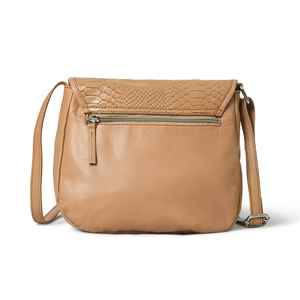 Croco <b>Women's</b> Beige <b>Satchel</b> Elegant Buffalo <b>Leather</b> Color - Product Image 3