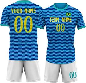 Ensemble de maillots de football personnalisés en tissu respirant de haute qualité pour adultes et enfants - Product Image 3