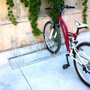 Support de stationnement pour vélos à quatre niveaux en acier galvanisé 140 x 40 cm, support vertical pour vélos pour usage extérieur - Product Image 2