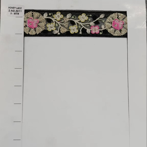 Dentelle brodée florale colorée élégante pour la mode, la décoration intérieure et les projets d'artisanat - Product Image 1