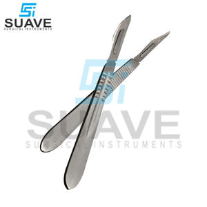 Instrumento quirúrgico SUAVE con cuchillas y mangos de bisturí quirúrgico de acero inoxidable con impresión de logotipo personalizado - Product Image 5
