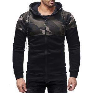 Personalizada de los hombres en blanco de gran tamaño 100% de algodón mezclado Heavyweight Basics Camo Design Streetwear Sudadera con capucha Fabricante de sudaderas con cremallera completa - Product Image 1
