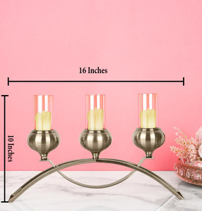 Nouveau Style De Luxe Bougeoir En Métal De Haute Qualité Verre pour Mariages Décoration de La Maison Top Vente Lanterne pour Noël - Product Image 2