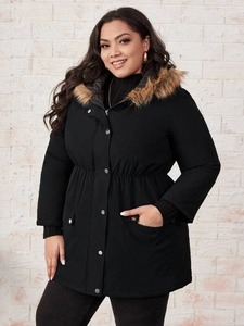 Chaqueta acolchada transpirable cálida de invierno de nuevo estilo para mujer con mangas largas y cremallera completa Diseño tejido Técnicas teñidas lisas - Product Image 2