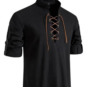 Camisas de hombre al por mayor de calidad superior 100% camisas casuales de algodón orgánico camisas de manga larga transpirables personalizadas - Product Image 3