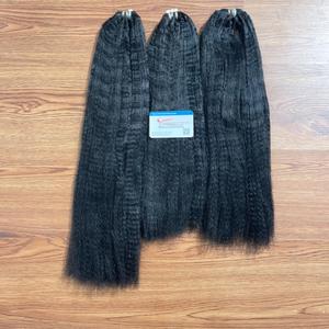 Nouveau produit Extension de cheveux cuit à la vapeur crépus droits/bouclés grande quantité en stock prêt à expédier Genius trame Vietnam fournisseur - Product Image 4