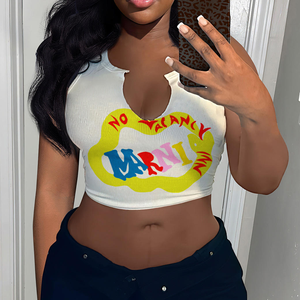 Camisetas Y2K Impreso Crop Top Hombres Streetwear Camiseta 100% Algodón Transpirable Secado rápido - Product Image 4