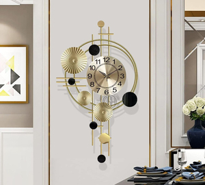 Hot Sale Large Modern Metal AA <b>Battery</b> Hanging Decorative Wall <b>Clock</b> Single Face for Living Room Hotel Office Decor - Product Image 6