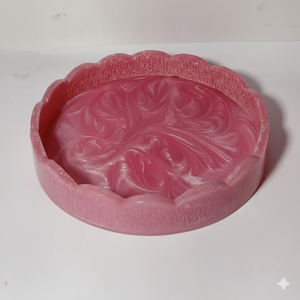 Plateau de service moderne en résine époxy, écologique et multifonctionnel, avec bords floraux et finition polie, idéal pour les mariages – Vente chaude - Product Image 1