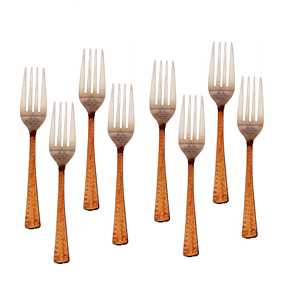 Fourchette de table réutilisable en acier et cuivre de 20 cm - Product Image 3