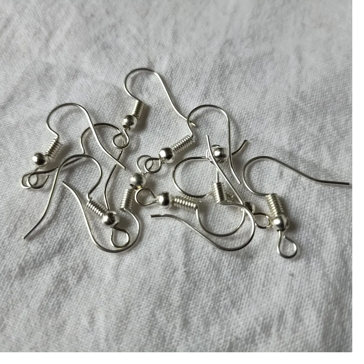 Crochets de boucles d'oreilles avec finition argentée, 5 pièces, sur mesure, idéal pour les magasins de bijoux et les magasins de perles