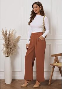 Plain Blank Works robe pantalon extérieur mode Golf coton Slim Fit affaires respirant Flare empilé dames pantalons pantalons - Product Image 2