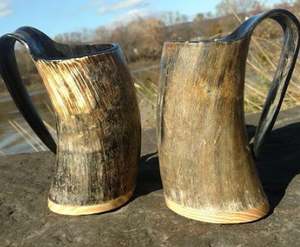 ZUBAIR NOOR HANDICRAFTS Tasse en corne de luxe écologique pour hôtels et soirées de bière - Product Image 1