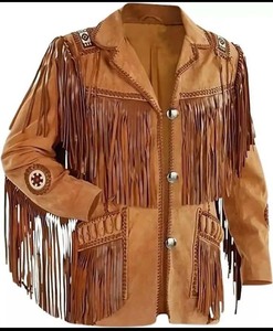 100% Original Stylish Cowboy <b>Leather</b> <b>Jacket</b> Men High Street Western Style Stand Collar Zipper <b>Winter</b> OEM Service Available - Product Image 2