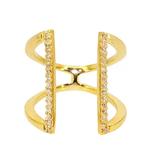 18 캐럿 골드 다이아몬드 반지 디자인 여성 솔리드 18k 옐로우 골드 천연 다이아몬드 포장 약혼 반지 보석 제조 업체