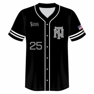 Sublimación personalizada Uniformes de béisbol de manga corta para hombres Conjuntos de camisetas Logotipo del equipo de softbol - Product Image 1