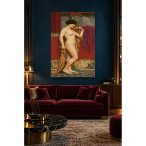 Fida John William Godward Femme dans un bain de marbre Impression sur toile - Product Image 4
