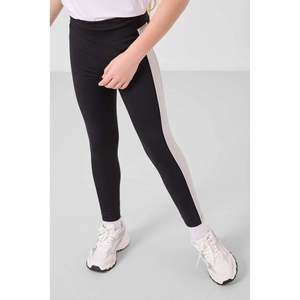 Conjunto de Leggings TOMMYLIFE para Niñas, Cuello Redondo, Detalle de Franja Lateral, Corte Estándar - Negro, Mezcla de Poliéster y Elastano - Product Image 4