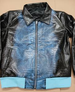 Nueva Chaqueta de Cuero Genuino para Hombre con Estampado de Cocodrilo, Chaqueta de Motociclista - Product Image 3