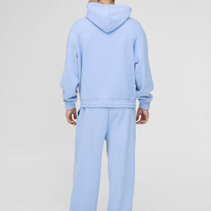 Chándales de algodón de peso pesado de alta calidad personalizados sudadera de invierno de gran tamaño con capucha y pantalones - Product Image 4