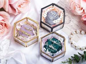 Boîte en verre décorative en métal de qualité supérieure pour organisateur de décoration intérieure cadeau de mariage et présentoir de table élégant avec un design unique - Product Image 4