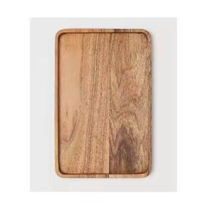 Bandeja de servicio de diseño clásico para el hogar, restaurante, cena, vajilla, Hotel, plato para servir, decoración, Color marrón, diseño moderno, bandeja de madera para servir - Product Image 3