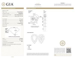 เพชรทรงหลวม100% ตัดลูกแพร์ดัดแปลงได้สวยงาม100% สีชมพูอ่อนเพชรธรรมชาติ1.01กะรัตความคมชัดของ VS2 - Product Image 2