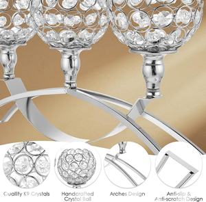 Support de bougie scintillant entouré de cristal de conception super spéciale bougeoir métallique très exigeant support de bougie de décoration de table - Product Image 6