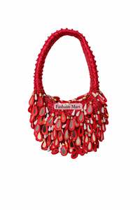 Fashion Beaded <b>Handbag</b> For Party Wear Premium Handmade Bag LOW MOO - Product Image 5