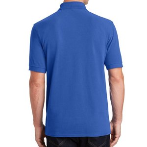 Novedad de verano, polos de manga corta para hombre, ropa de trabajo de Color sólido, Camiseta de algodón, jersey de solapa informal, ropa, Tops, azul y blanco - Product Image 6