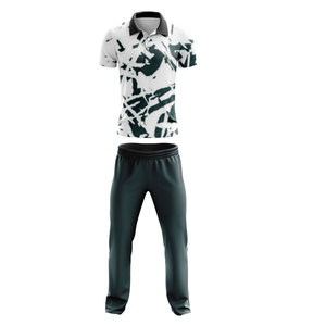 Customized Sublimation Cricket Uniform Set Men Women Turn <b>Down</b> Collar Quarter Button <b>Down</b> Cricket Jerseys <b>Pants</b> Unisex Adults - Product Image 5